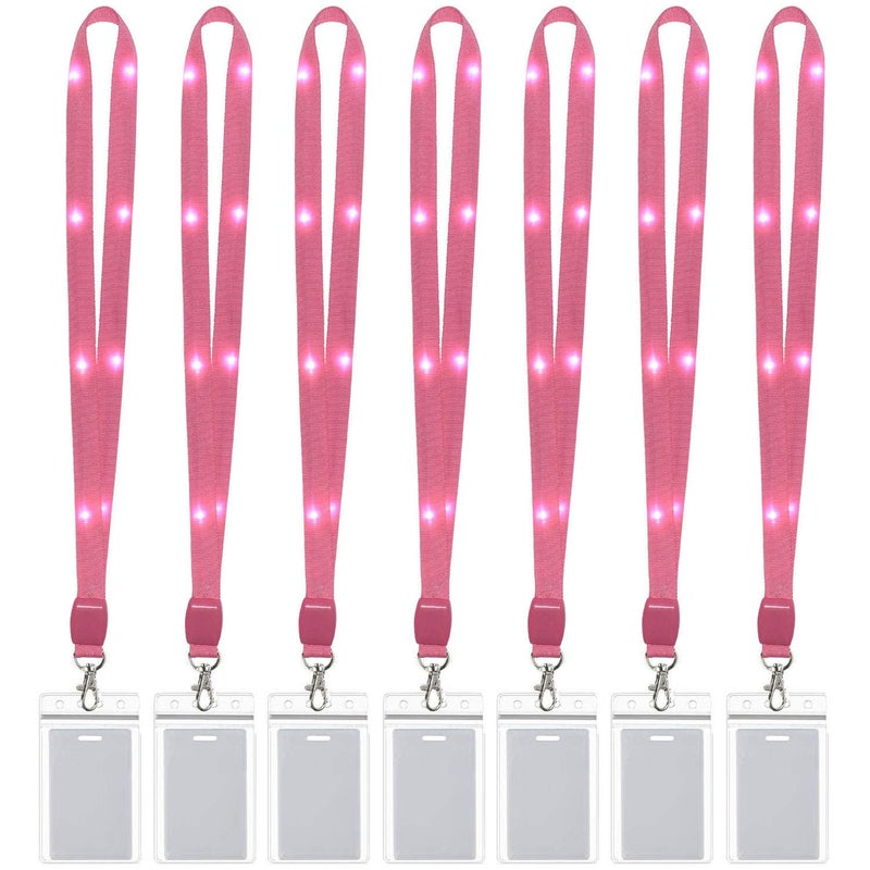 AMNQUERXUS Christmas LED Light Up Flashing Cruise Lanyards Keychain Key Holder Neck Straps Necklace - Image 1